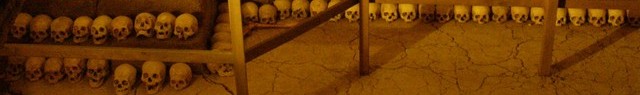 View into the ossuary (bone house) - beneath the Saint Michaels-Chappel