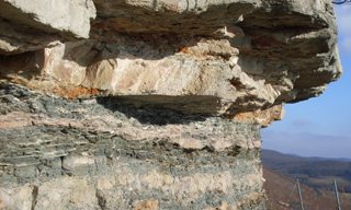 Estherienschichten �berlagert von Schilfsandstein
