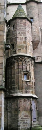 Oriel with staircase inside - seen at the Parisch Church